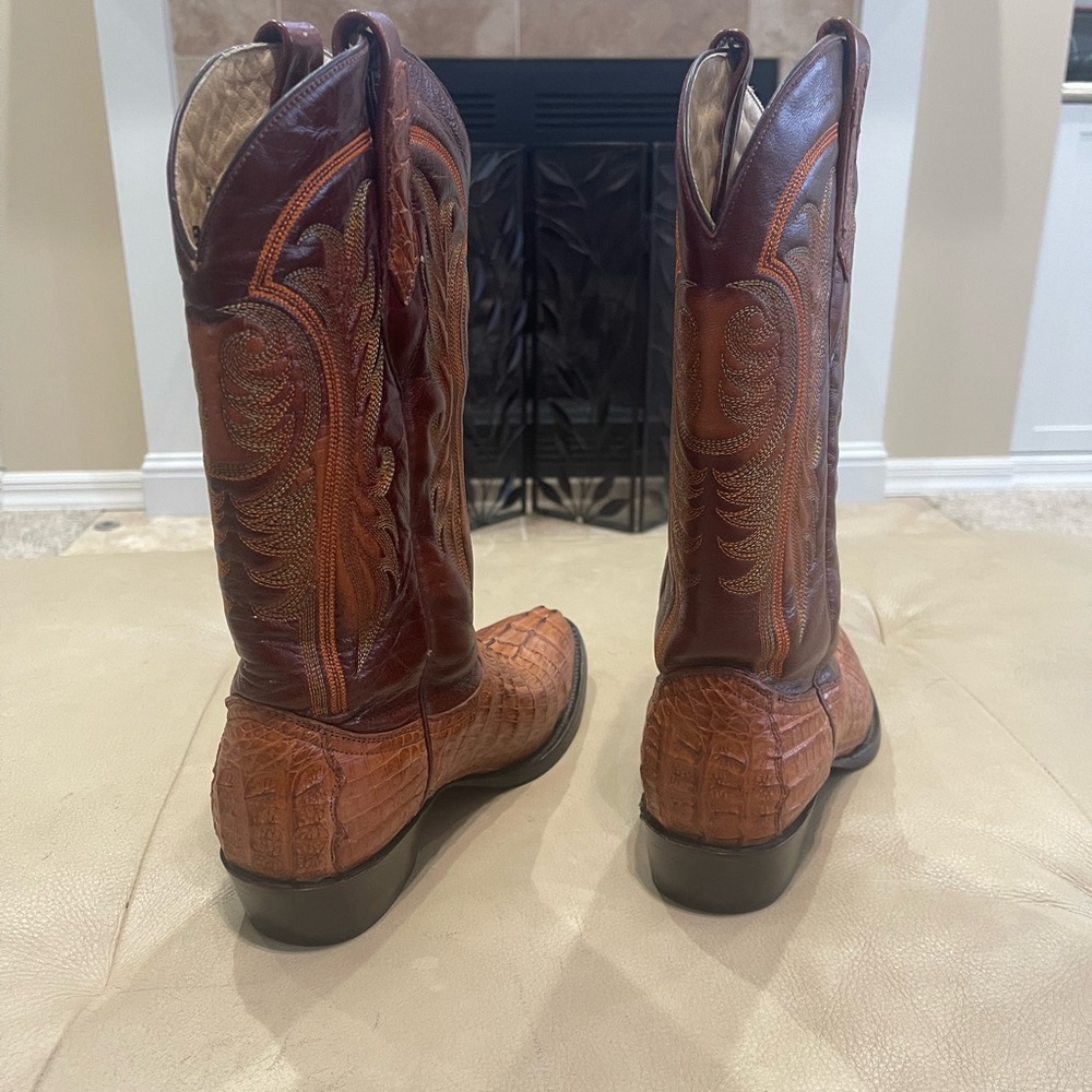 Men’s Brown Caymen Boots Size 8 1/2 D - Picture 3 of 8